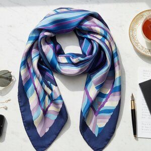 Vintage Nautical Rope Print Square Scarf